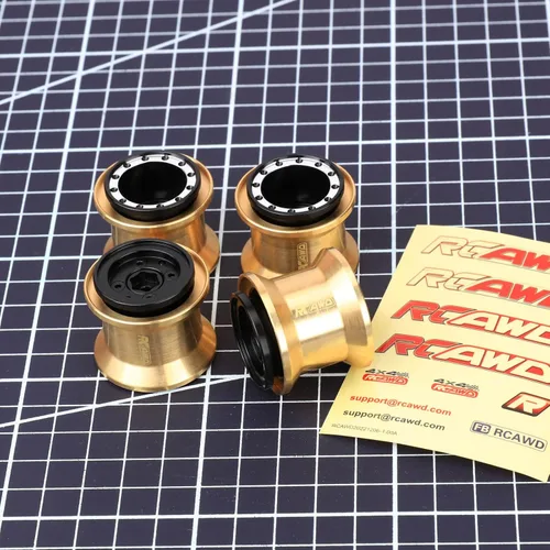 Vista 5 de RCAWD 1.0 Beadlock llantas de latón 4 piezas 1.0 Plus ruedas diseño único para 1/18 1/24 RC Crawler TRX4M AXI24 SCX24 FCX24 FCX24 mejoras, 1.69