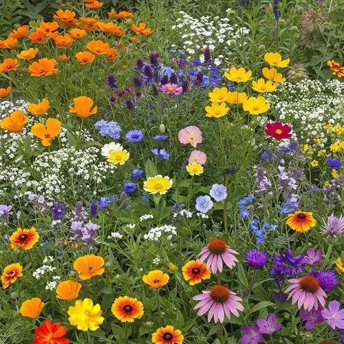 Vista 8 de Ferry Morse Mezcla para Todo Propósito Sol-Sombra a Granel Semillas de Flores Silvestres, 1 lb