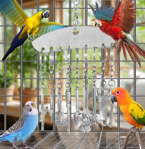 Vista 7 de Bird Toys for Parrots, Chew & Foraging Toys for Small/Medium Birds