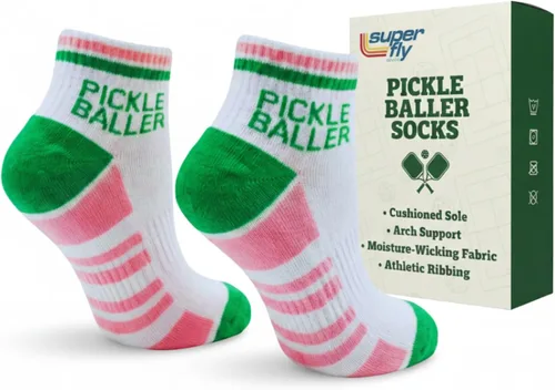 Vista 16 de Calcetines de rendimiento Super Fly Goods para hombres y mujeres, calcetines atléticos novedosos unisex para deportes, golf, tenis, pickleball, yoga