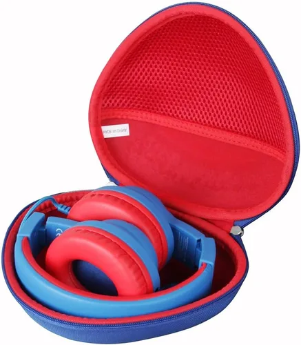 Vista 7 de adada Estuche rígido de viaje para auriculares iClever HS19/iClever BTH12 para niños (azul)