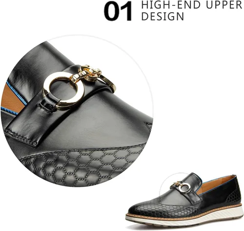 Vista 2 de Meijiana Zapatos Oxford para hombre, zapatos ligeros de moda, zapatos casuales de negocios