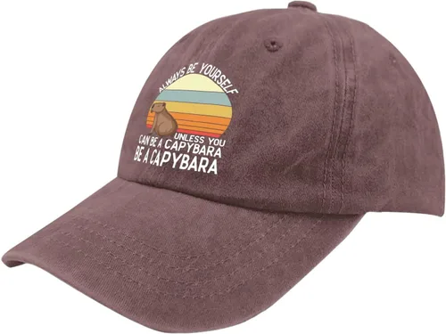 Vista 2 de devor Gorra de béisbol Respect The Capybaras Funny Capibaras Capibaras, gorras gráficas para hombre