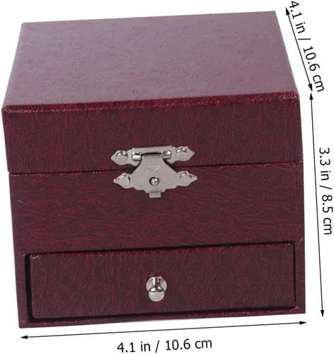 Vista 7 de BESTOYARD Caja de joyería musical para niños, organizador de almacenamiento para juguetes, contenedor de almacenamiento de joyas para niños