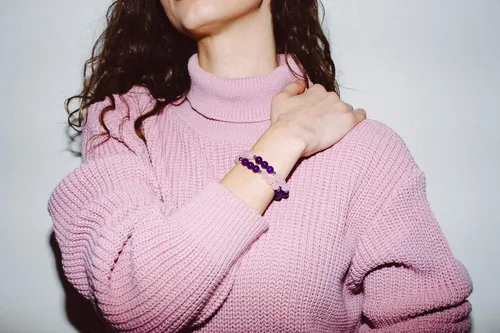 Vista 5 de Believe London - Brazalete de gemas semipreciosas para curar los chacras para hombres y mujeres cristal contra la ansiedad piedra natural