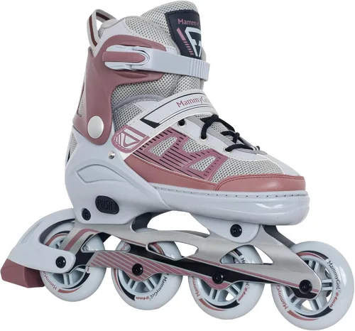Vista 10 de MammyGol Patines en línea para adultos para hombres y mujeres, rodillos con cuchillas con rodamientos de acero al carbono, freno TPR, malla 3D