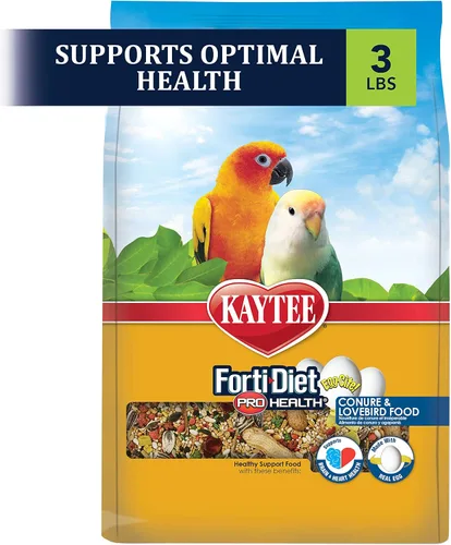 Vista 6 de Kaytee Forti-Diet Pro Health Egg-Cite Pet Conure & Lovebird Food, 3 libras, (paquete de 2)