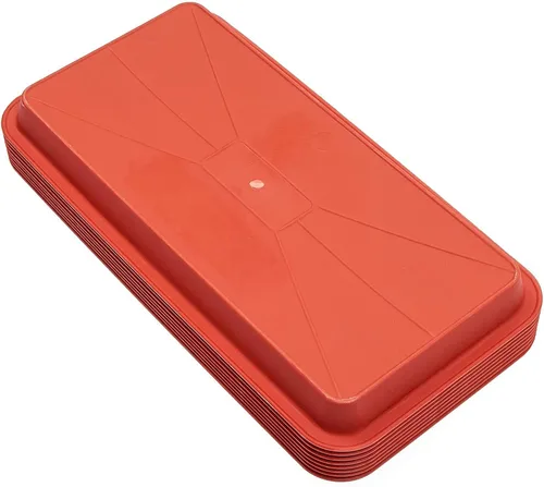 Vista 5 de Juvale Bandeja rectangular de plástico para plantas, bandeja de agua para plantas en interiores y exteriores, drenaje integrado y recogedor