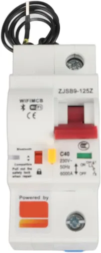 Vista 3 de Interruptor de circuito inteligente, AC220V PA66-DSM Interruptor remoto de la aplicación del teléfono Shell ignífugo (1P 40A)