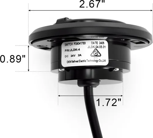 Vista 2 de Fromann - Teléfono de control de mano redondo de 2 botones y 5 pines Reemplazo eléctrico del control del auricular, fijado para la silla elevadora