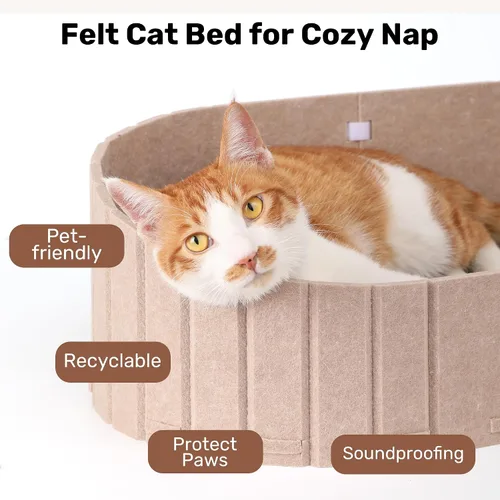 Vista 6 de FUKUMARU Rascador para gatos, cama rascador de gatos con forma de sofá de 24 pulgadas, tabla rascador reversible desmontable para gatos