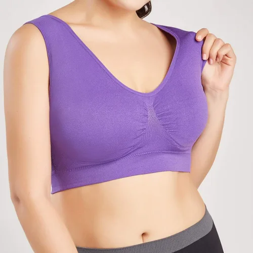 Vista 2 de Sujetadores deportivos de alto impacto para mujer, de alto soporte, espalda cruzada, para entrenamiento, brasier de yoga de línea larga, brasier