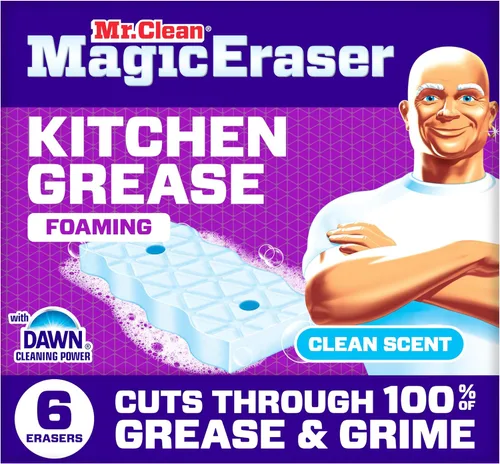 Vista 10 de Mr. Clean Esponja espumosa con borrador mágico, limpiador multiusos, poder de limpieza Dawn, limpiador de pared, limpiador de tenis, limpiador