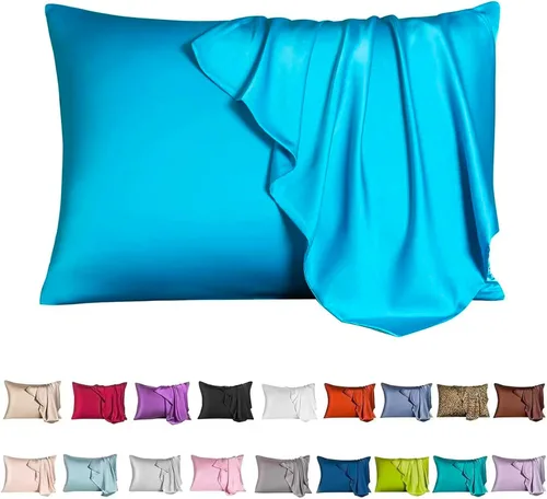 Vista 9 de Funda de almohada de seda de morera para cabello y piel - Funda de almohada de seda refrescante con cremallera oculta, de doble lado, suave
