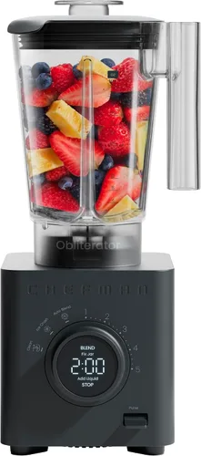 Vista 14 de Chefman Obliterator - Licuadora de encimera de 48 onzas para batidos, motor de 1380 W para triturar hielo, nueces y frutas congeladas con cuchilla