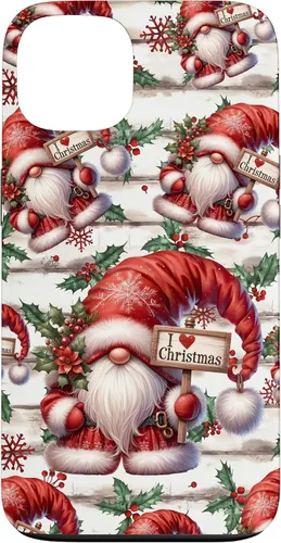 Vista 7 de iPhone 16 Love Christmas Gnomo Shabby Chic Decoración para mujer Bonita funda de Navidad