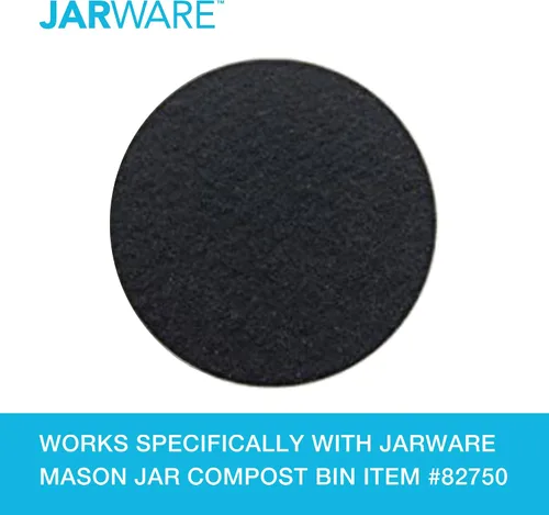 Vista 3 de Jarware Tapa de tarro de masón, tapa de compost de acero inoxidable para tarros Mason de boca ancha, con 4 filtros de carbón