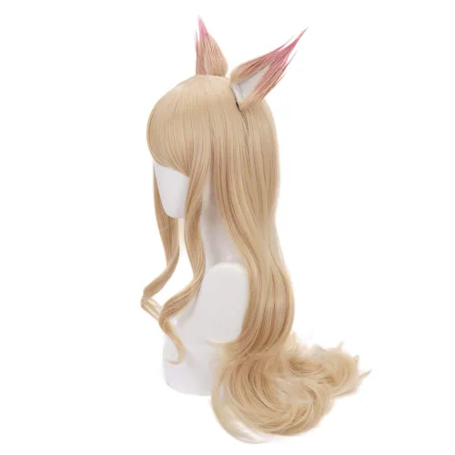 Vista 3 de MUZIWIG LOL Peluca de cosplay con gorra de peluca, fibra sintética resistente al calor, pelucas completas para juegos de rol de League of Legends