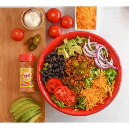Vista 4 de Dash - Mezcla de condimentos para tacos sin sal, 2.5 onzas (paquete de 8)