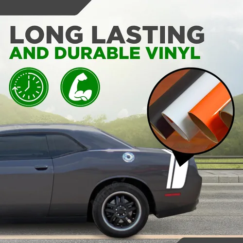 Vista 5 de Kit de calcomanías de vinilo de carreras para cinturón trasero, compatible con Dodge Challenger 2009-2025, Black Ghost Scat Pack Swinger, fabricado