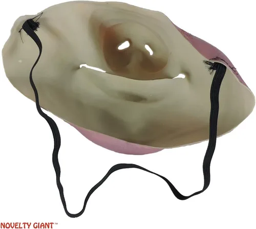 Vista 2 de Máscara de látex de medio cerdo accesorio para disfraz de cosplay