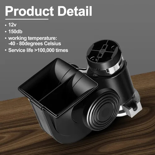 Vista 6 de Tallew Paquete de 2 bocinas de aire de 12 V para camiones, bocina eléctrica fuerte de 150 dB para tren de coche con arnés de relé para vehículos