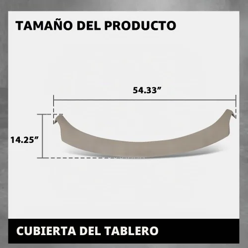Vista 9 de GRAND ORANGE Bisel moldeado de TPE para tablero de instrumentos, compatible con Chevy Cavalier 1995-2005, cubierta de tablero, beige