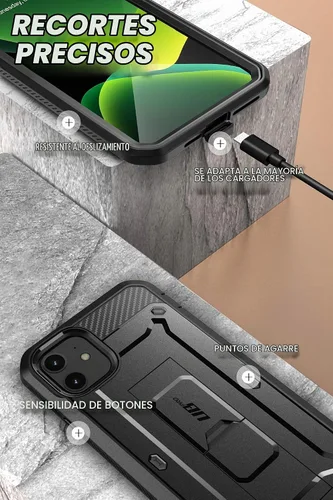 Vista 5 de SUPCASE Funda para iPhone 11 con protector de pantalla (Unicorn Beetle Pro), [soporte integrado y clip para cinturón] [protección de grado militar]