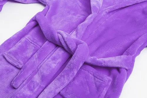Vista 4 de Batas con Capucha de Forro Polar para Niñas, Bata de Baño Suave Premium Mullida para Niños para Regalos, 2-12 Años Lavanda