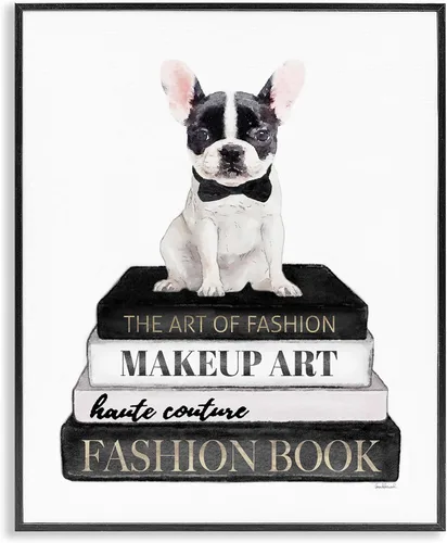 Vista 32 de Stupell Industries Fancy Boston Terrier - Estantería para perros, diseño de Amanda Greenwood