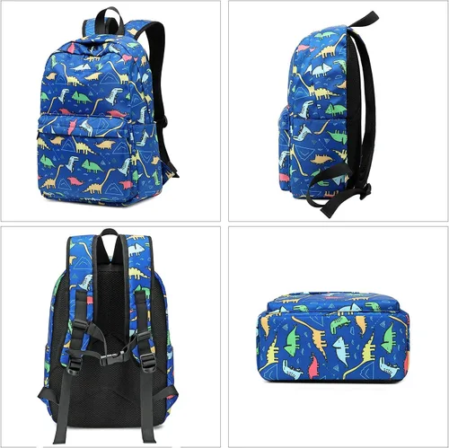 Vista 7 de CAMTOP - Conjunto de mochila y lonchera con estampados divertidos para niños de preescolar y primaria 6155