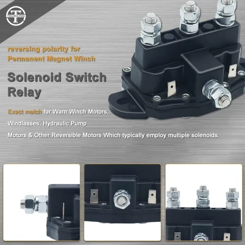 Vista 3 de Interruptor de relé de solenoide de inversión del motor del cabrestante de servicio intermitente Reemplazar Trombetta 214-1211A11