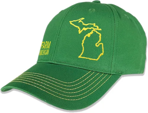 Vista 2 de John Deere Sombrero completo de sarga Farm State Pride - verde y amarillo, Amarillo, verde