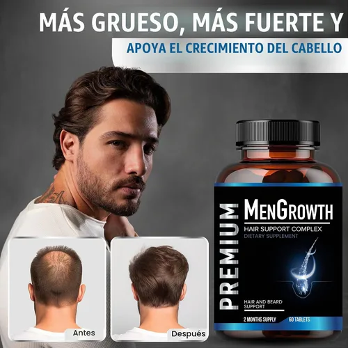 Vista 6 de NutraPro Vitaminas para el crecimiento del cabello para hombres, suplemento anti pérdida de cabello.