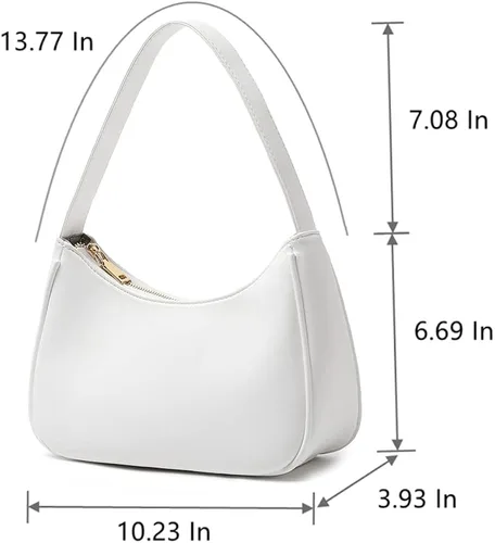 Vista 2 de CYHTWSDJ Bolsos de hombro para mujer lindo bolso de mano hobo con cierre de cremallera