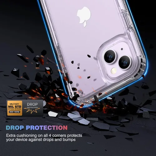 Vista 495 de DIACLARA - Funda transparente compatible con iPhone XR 6.1 pulgadas 2018