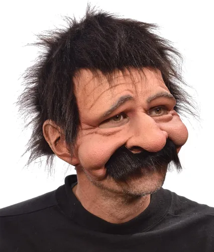 Vista 4 de Máscara de tío Bobby, máscara de personaje masculino amigable