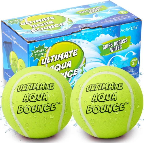 Vista 9 de Activ Life Ultimate - Paquete de 2 pelotas de salto de agua más grandes de 3 pulgadas, pelotas rebotadoras para diversión en la piscina y la playa