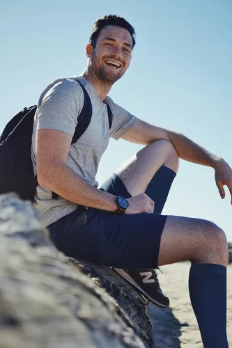 Vista 6 de Hi Clasmix Calcetines de compresión médica graduados para mujeres y hombres, recuperación de circulación, hasta la rodilla, calcetines atléticos