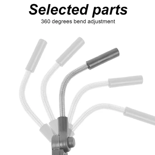 Vista 3 de Sombrilla para cochecito de bebé, paraguas universal de 14 pulgadas con abrazadera, parasol ajustable de 360 grados, paraguas para carrito