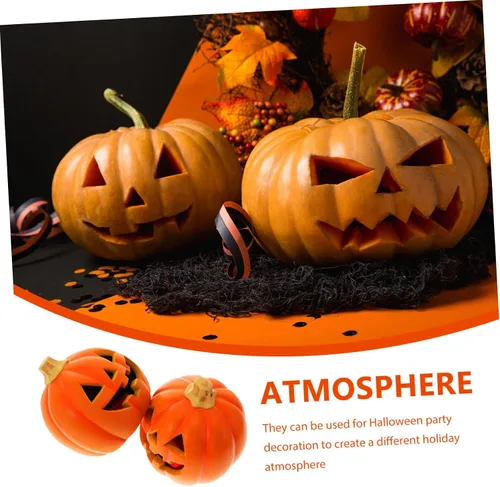 Vista 5 de DOITOOL 2 piezas de Halloween Jack-o-Lantern para decoración de puerta de Halloween, decoración de Halloween, decoración de faroles al aire libre