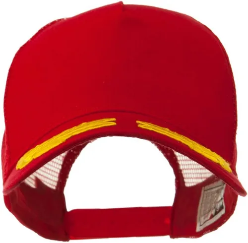 Vista 15 de e4Hats.com Tapa de parche de hojas de roble dorado con malla de 5 paneles