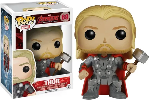 Vista 2 de POP Marvel: Avengers 2 Age of Ultron - Thor Funko Pop! Figura de vinilo (incluye funda protectora compatible con Pop Box), multicolor, 3.75 pulgadas