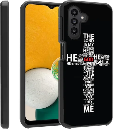 Vista 21 de Funda para teléfono Galaxy A14 5G, resistente 2 en 1 de doble capa híbrida de policarbonato duro y silicona suave a prueba de golpes, funda de Retro