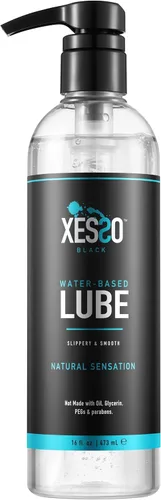Vista 13 de XESSO Lubricante a base de agua de 8.3 onzas líquidas, totalmente natural e hipoalergénico sin glicerina ni parabenos, pH equilibrado, gel de masaje