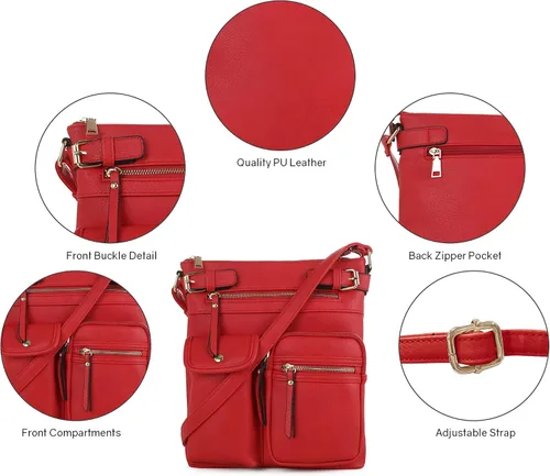 Vista 5 de Bolso tipo bandolera para mujer SG SUGU Katie, liviano, con varios bolsillos