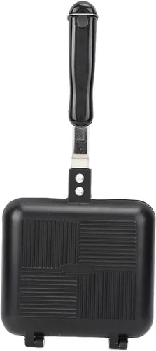 Vista 8 de Oumefar Sartén cuadrada de 6.3 x 5.5 in de doble cara, sartén antiadherente para panqueques, sartén para hornear multifunción, para tostadora