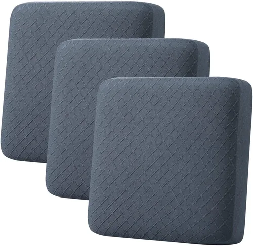 Vista 61 de hyha Fundas de cojín para sofá al aire libre, fundas lavables para sofá seccional, jaspe de diamante, funda elástica para cojín de asiento de sofá
