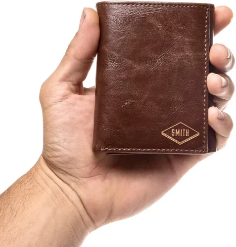 Vista 3 de Nueva cartera personalizada Swanky Badger Cartera triple ranuras para tarjetas y tarjetas