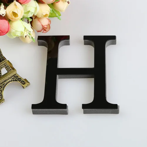 Vista 21 de Pegatinas de pared para pared, calcomanías para el hogar, 26 letras 3D, calcomanías de arte acrílico, decoración del hogar Y